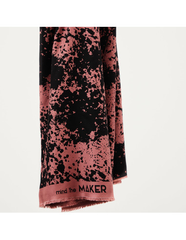 Tissu crêpe de viscose Shadow Splash - Bois de rose