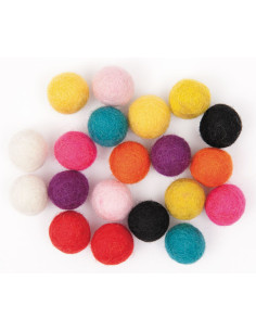 Boules en feutre - Mixte multicolore