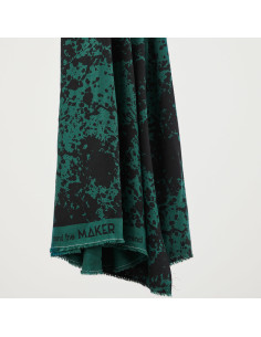 Tissu crêpe de viscose Shadow Splash - Vert bouteille