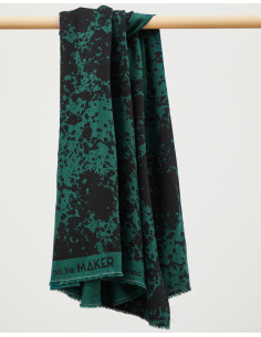 Tissu crêpe de viscose Shadow Splash - Vert bouteille 2