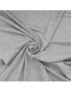 Tissu jersey rayé lurex - Gris