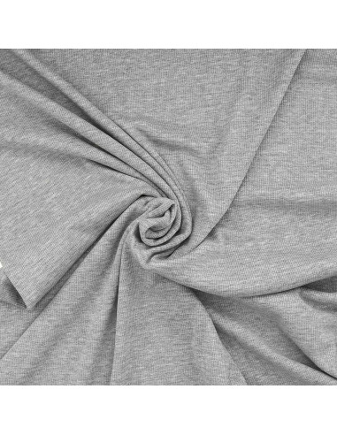 Tissu jersey rayé lurex - Gris