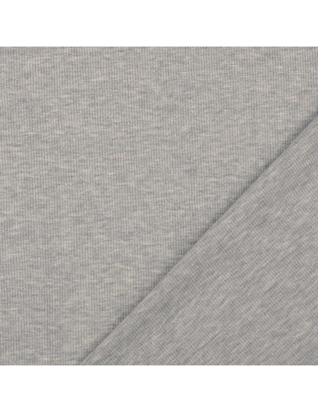 Tissu jersey rayé lurex - Gris