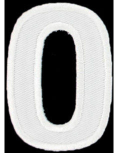 Écusson thermocollant lettre O ou 0