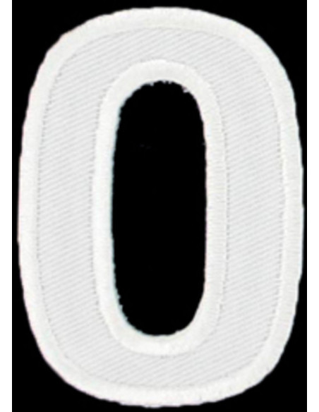 Écusson thermocollant lettre O ou 0
