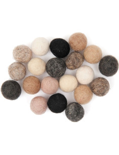 Boules en feutre - Mixte nature
