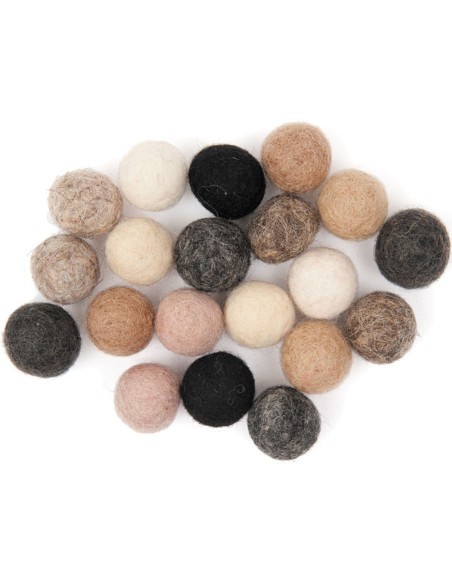 Boules en feutre - Mixte nature