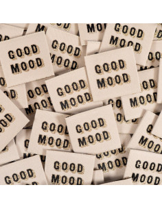 Lot de 5 étiquettes tissées - Good Mood