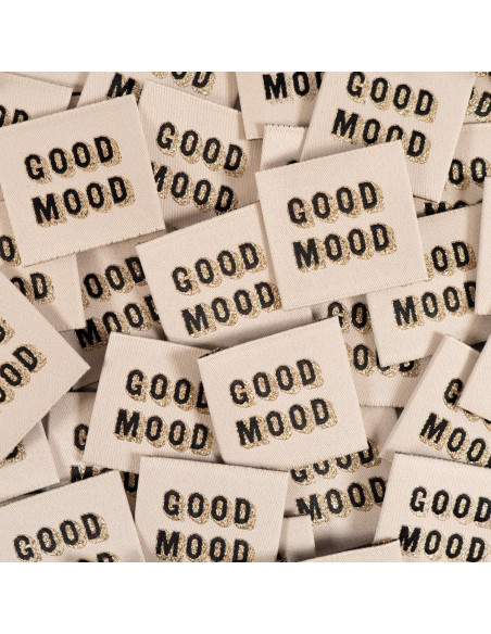 Lot de 5 étiquettes tissées - Good Mood