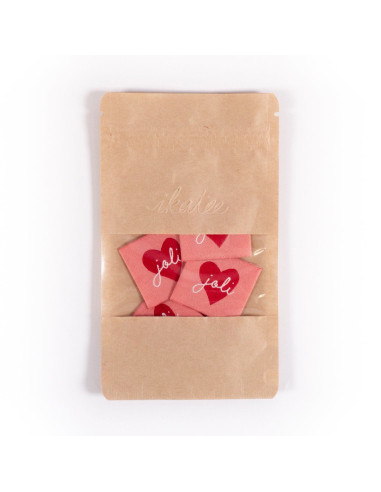 Lot de 5 étiquettes tissées - Joli Coeur