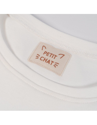 Lot de 5 étiquettes tissées - Petit chat