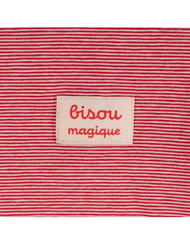 Lot de 5 étiquettes tissées - Bisou Magique