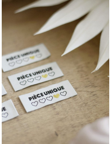 Lot de 6 étiquettes à coudre - Pièce unique