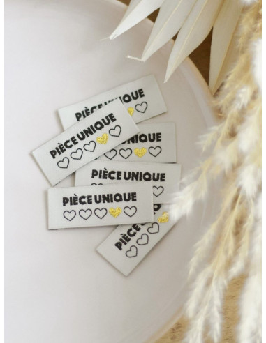 Lot de 6 étiquettes à coudre - Pièce unique