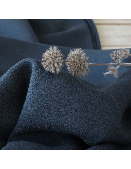 Tissu crêpe de viscose encre - Églantine & Zoé