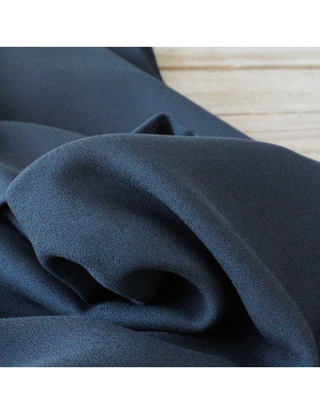 Tissu crêpe de viscose encre - Églantine & Zoé