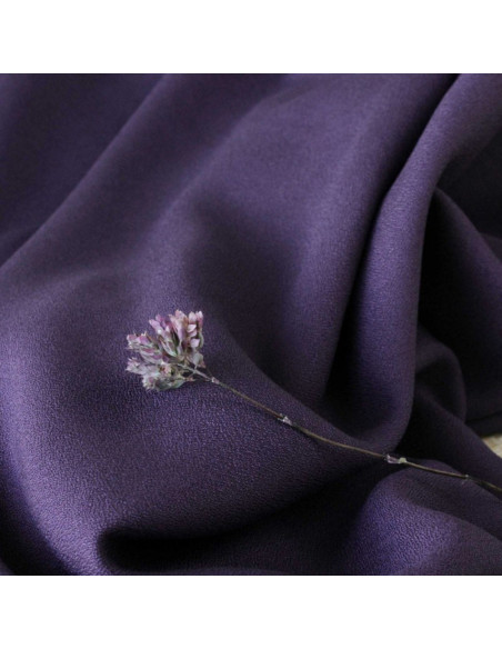 Tissu crêpe de viscose violet - Églantine & Zoé