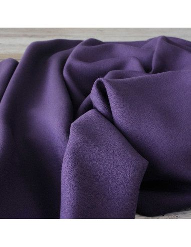 Tissu crêpe de viscose violet - Églantine & Zoé