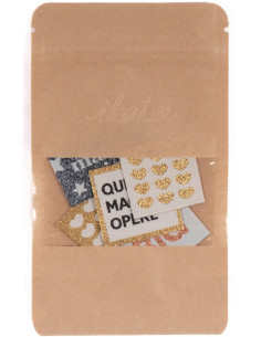 Lot de 5 étiquettes tissées - Assortiment Shiny 2