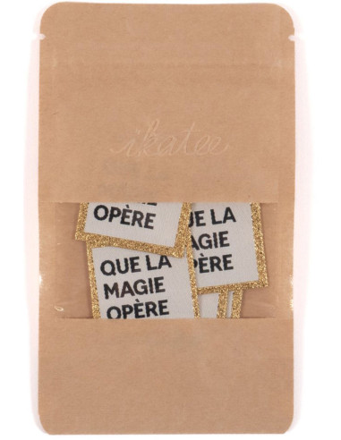 Lot de 5 étiquettes tissées - Que la magie opère
