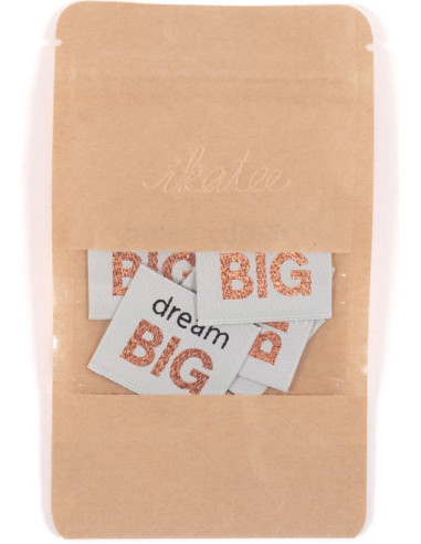 Lot de 5 étiquettes tissées - Dream Big