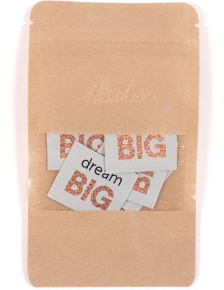 Lot de 5 étiquettes tissées - Dream Big