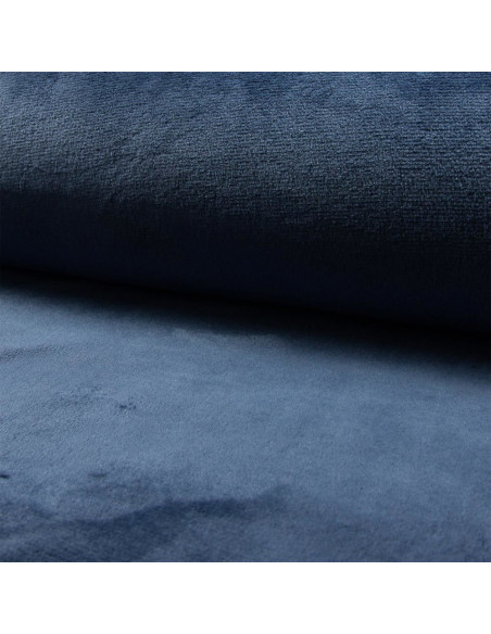 Tissu doudou câlin - Bleu jeans