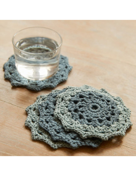 Kit crochet - Mes dessous de verre façon mandala