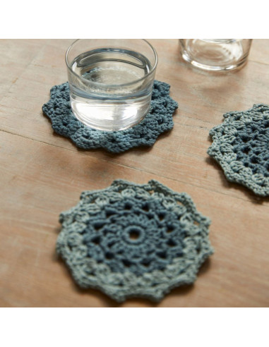 Kit crochet - Mes dessous de verre façon mandala
