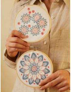 Kit duo broderie - Fleurs du levant