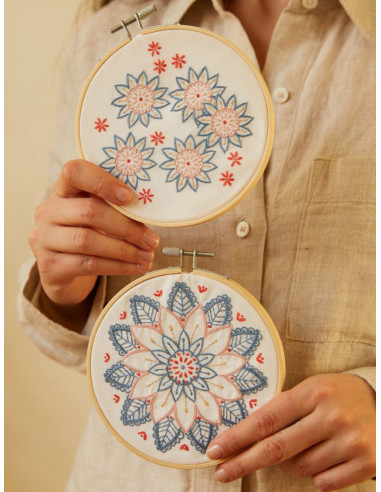 Kit duo broderie - Fleurs du levant