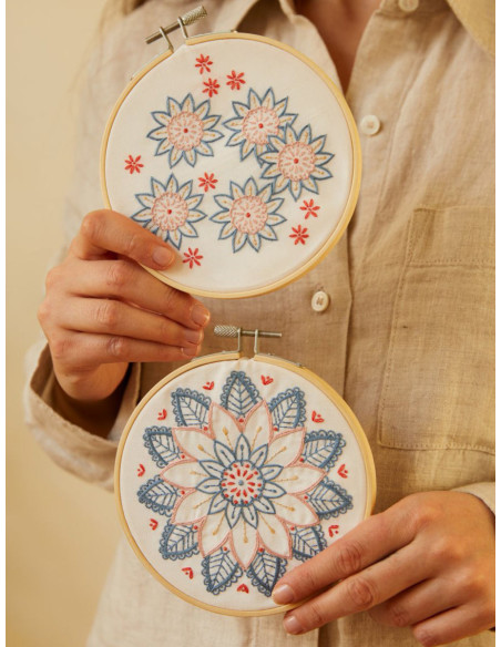 Kit duo broderie - Fleurs du levant