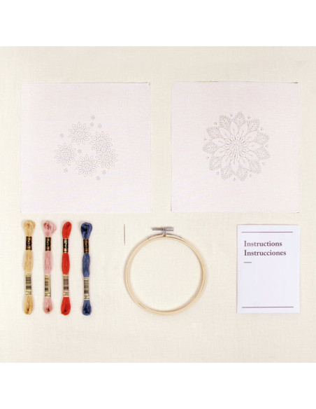Kit duo broderie - Fleurs du levant