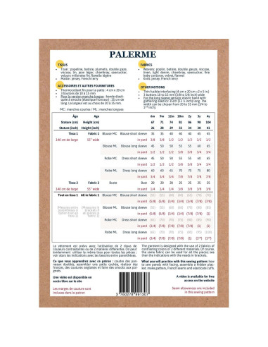 Patron de blouse ou robe Palerme - Ikatee