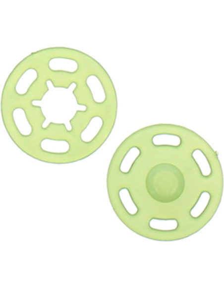 Bouton pression plastique - Vert amande