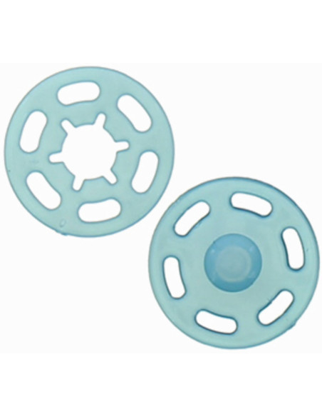 Bouton pression plastique - Bleu pétrole