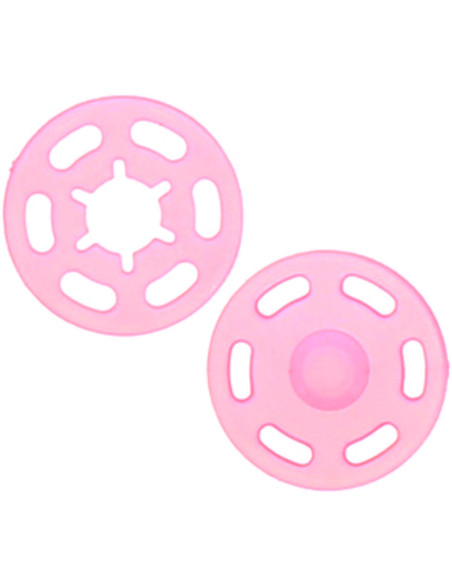 Bouton pression plastique - Rose