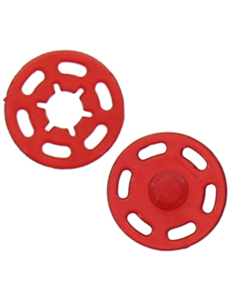 Bouton pression plastique - Rouge