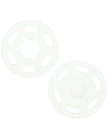 Bouton pression plastique - Blanc
