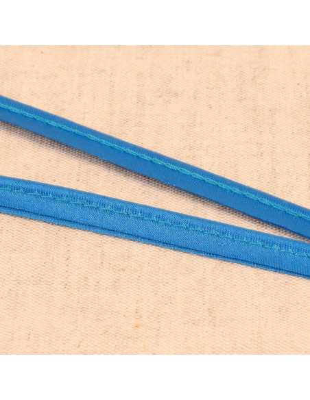 Passepoil satin - Bleu acier