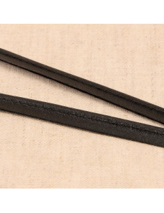 Passepoil satin - Noir