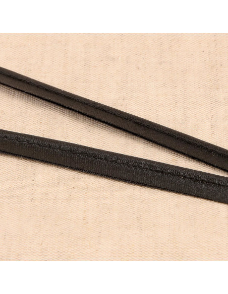 Passepoil satin - Noir