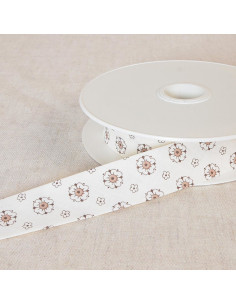 Biais bouton d´or - Beige