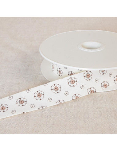 Biais bouton d´or - Beige