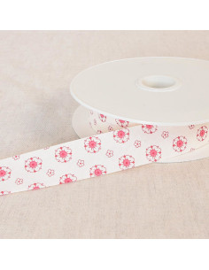 Biais bouton d´or - Rouge