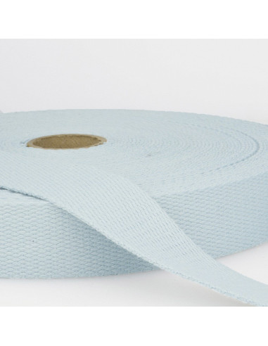Sangle coton pour sacs - Bleu layette