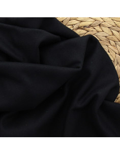 Tissu drap de laine pour manteau - Noir