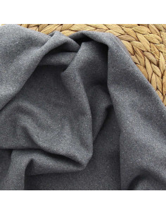 Tissu drap de laine pour manteau - Gris