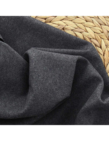 Tissu drap de laine pour manteau - Gris foncé