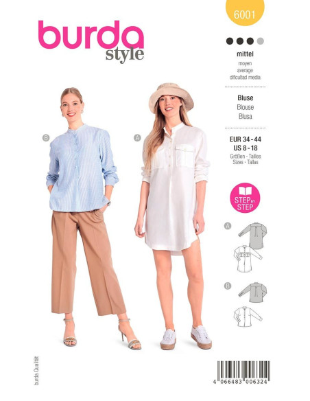 Patron de blouse - Burda 6001